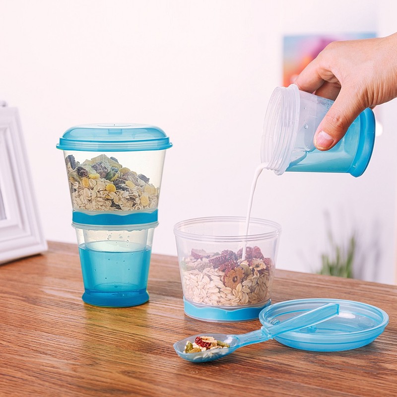 OVOY Cereal On the Go Cups Breakfast Drink Cups Portable