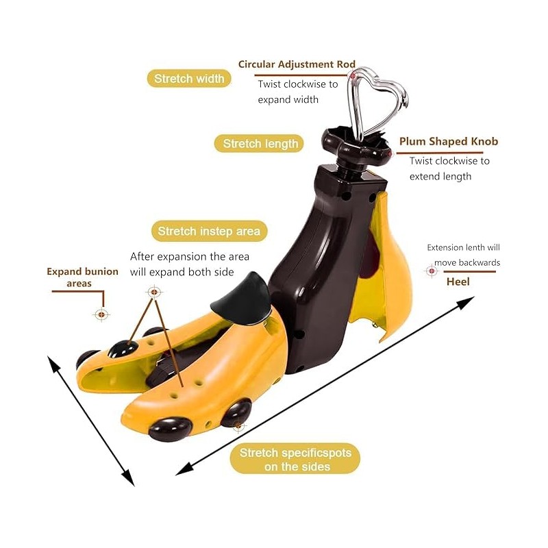 Shoe Stretcher Shoe Trees 2PCS 4-Way Adjustable Shoe Expander for