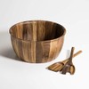 Kalmar Home 13-Inch Acacia Wood Extra Large Salad Bowl with