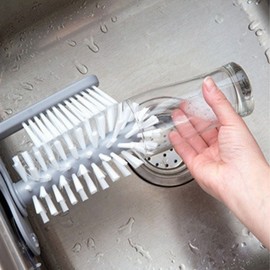 Kitchen Dishwashing Brush for Cups, Bottles, and Crevice Cleaning Brush 3ea