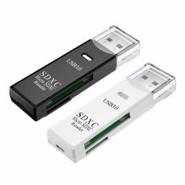 Unbranded USB 3.0 SD Card Reader for PC Micro SD Card to USB Adapter CardReader for Camera - 1pc White