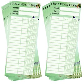 60 Pcs Reading List Bookmark Tracker, 3x8 Inch Personal Libraries Cards Book Tracker Reading List Book Mark for Reading Student Lover Readers Literary Gifts,Teacher School Bookworm Book Accessories