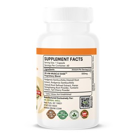 DR.HERBAL WELL Muscle Ease - Joint, Muscle & Nerve Support Fast Acting Relax Comfort Recovery Natural Herbal Supplement - (60 Capsules) MAX-Strength