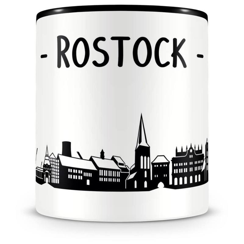 Samunshi® Rostock Skyline Coffee Cup / Tea Cup Height 95
