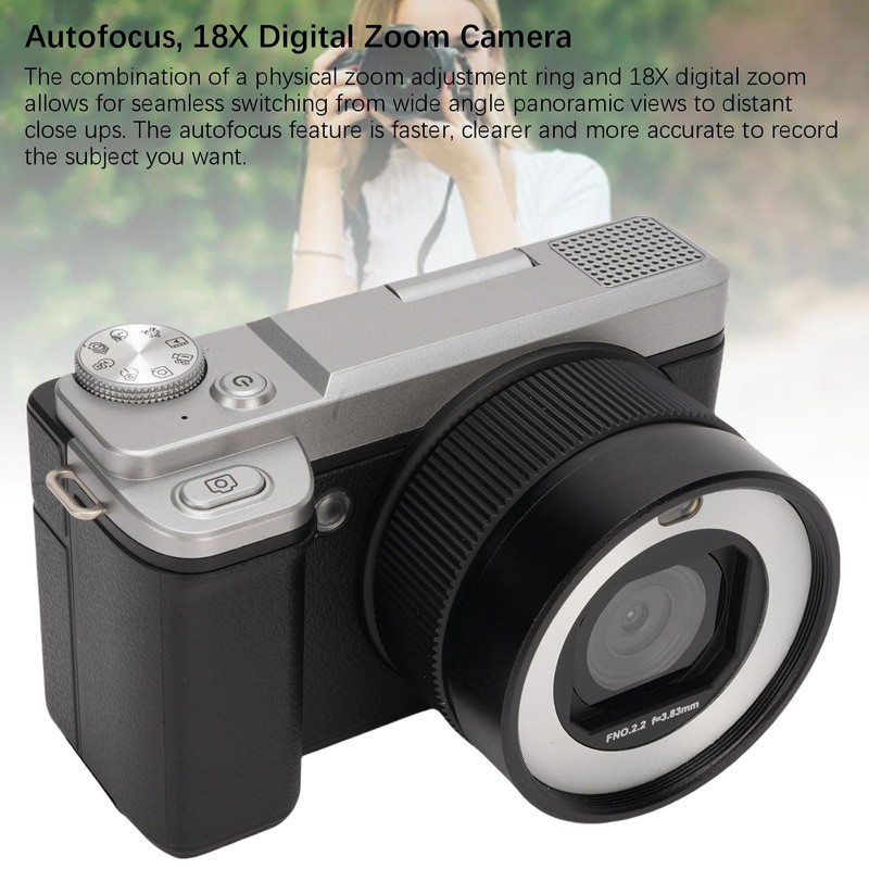 5K Digital Camera, 80MP WiFi Vlogging Camera for Photography with