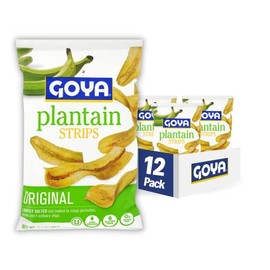 Goya Plantain Strips, Original, 3.5 Ounce (Pack of 12) - Lightly Salted - Great for dipping in Salsas and Guacamole.