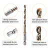 sourcing map 5pcs 1/4" Hex Shank Drill Bit 3/16" Gold