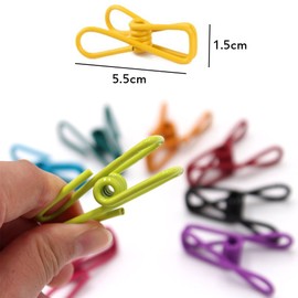 MinniLove Clothespins Clips, Heavy Duty Heavy Duty Multi-Purpose Clothespins Strong Rust Proof Durable Cute Colorful Indoor Outdoor Clothespins Home Clips Wall Hanging Fort Clips (30 Pack)