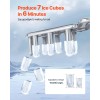 Portable Countertop Ice Maker 7-Cube Self-Cleaning Machine 26 Lbs/DAY 6-Min