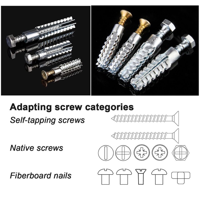 YZTONGPAO M6 Tree Shaped Steel Hollow Wall Anchor with Screws,Loose