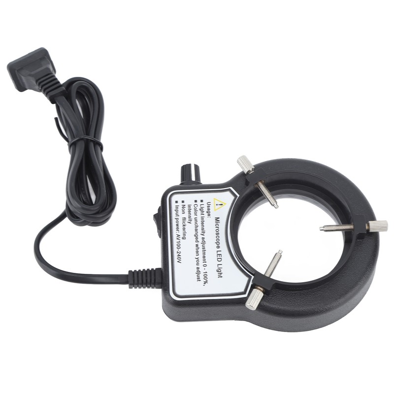 Microscope Ring Light LED Light Source Adjustable Microscope Accessory 100‑240V