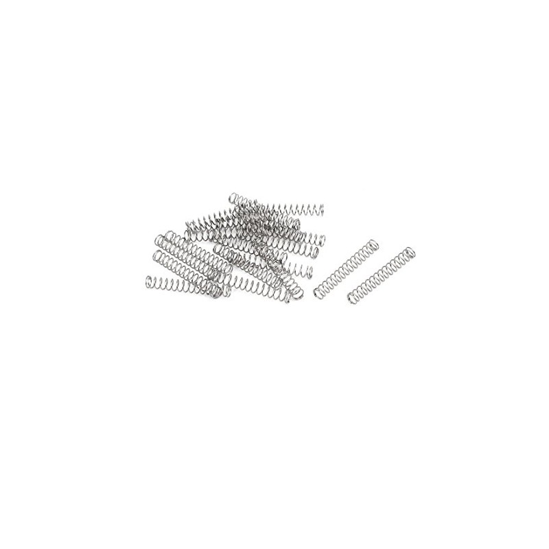 sourcingmap Compression Spring,304 Stainless Steel,3mm OD,0.3mm Wire Size,20mm Free Length,Silver