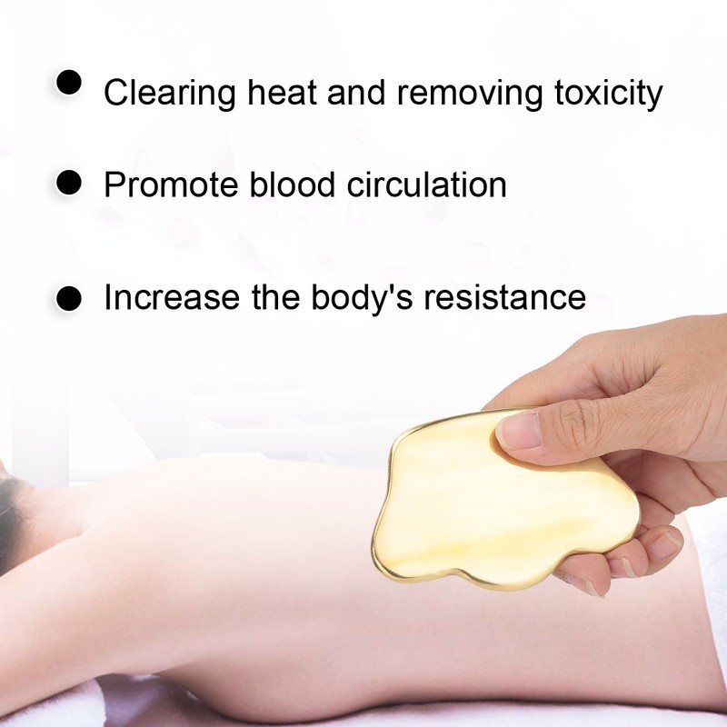 Pure Copper Body SPA Massage Tool Gua Sha Board Acupuncture