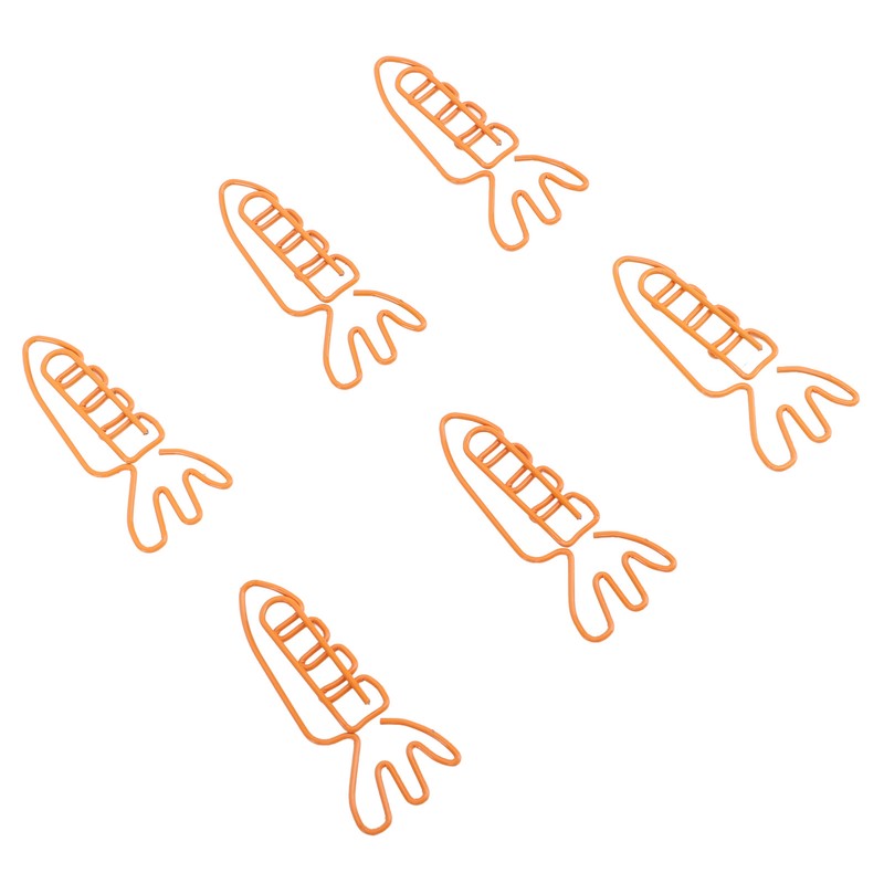 100Pcs Carrot Paper Clips Carrot Shape Strong Metal Anti Slip