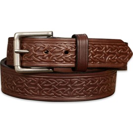 Bullhide Belts Mens Leather Belt for Work, Casual, Dress 1.50" Wide, Brown, 42"