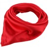 X&F Women's Solid Stain Charmeuse Neckerchief Square Scarf 23" *