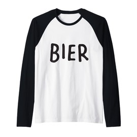 Bier Funny German Beer Lover for Men Women Oktoberfest Raglan Baseball Tee