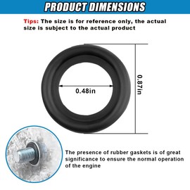 DUSCOKE 25PCS M14 Car Oil Drain Plug Gasket, Rubber Auto Engine Oil Pan Crush Washers, Universal Gasket Replacement Accessories for Car, SUV, Truck, RV (M14)