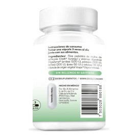Bio B | Enzimas Digezyme® Prebióticos | 90 Cápsulas Veganas