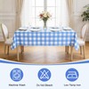 Poise3EHome Blue Checkered Square Tablecloth 50x50 Inch,Polyester SpillProof Blue and