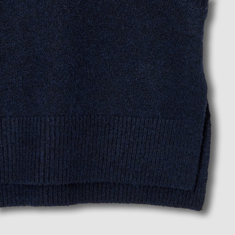 JAJU [JAJU/자주] 여 울 블렌디드 트임 베스트_네이비 [JAJU] Women's Wool