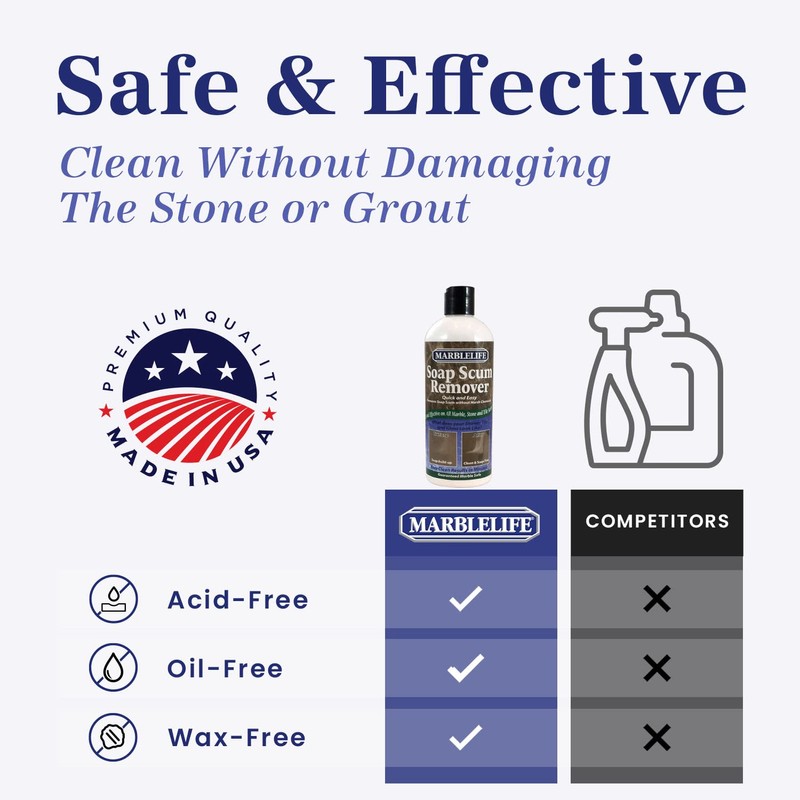 Marblelife Soap Scum Remover, Heavy Duty Cleaner for All Tile