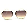 Dweebzilla Oversized Rimless Classic Sport Aviator Sunglasses With Floating Lenses