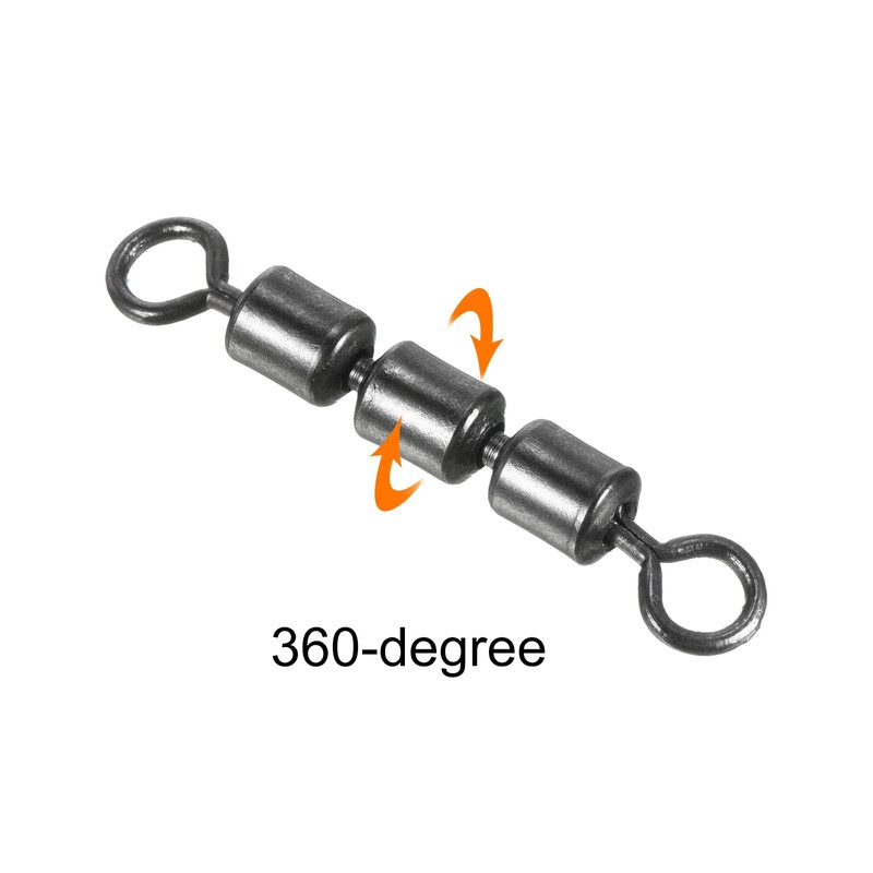 PATIKIL 20pcs 99lb High Speed 3 Roller Swivels Copper Barrel