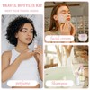 chongning Travel Bottles for Toiletries, 8 PCS Transparent Travel Bottles