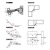 LIKERAINY 45 Degree Hinge Ø 35mm Without Damper for Special