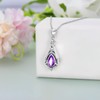 Urn Necklace for Human Ashes 925 Sterling Silver with Amethyst
