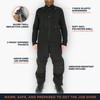 RefrigiWear Insulated Softshell High-Bib Overalls, -20°F Comfort Rating, (X-Large), (Black)
