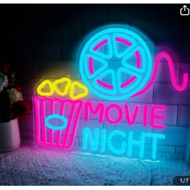 Outdoor Options Co Movie Night LED Light Sign Eco friendly bright