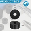 uxcell 48 Pcs Rubber Spacers 20mm OD x 6mm ID