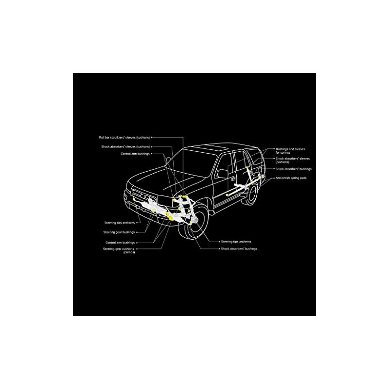 Siberian Bushing Polyurethane Front Suspension Low Arm Front Compatible with