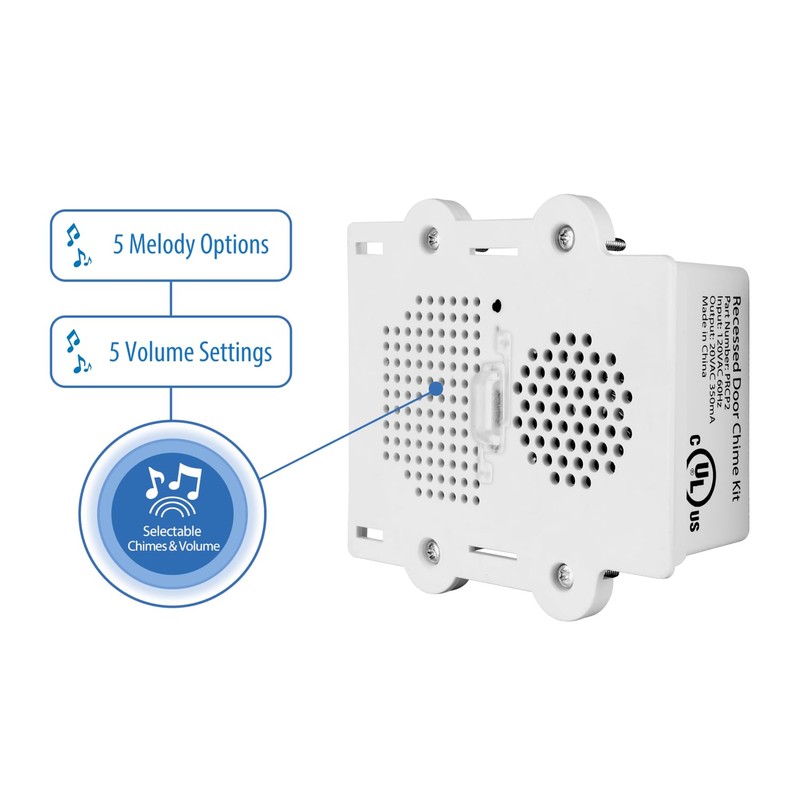 ADA Compliant Video Compatible Doorbell Chime Kit with Strobe (PRCP2AST)