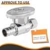 4-PCs HeSun Pex Straight Stop Valve, 1/2" PEX x 3/8"