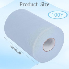 Tulle Roll 15 cm x 91 m Rolls Tulle for DIY Tutu Skirt Craft Wedding Christmas Party Decoration Blue