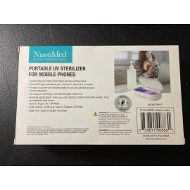 NuvōMed Portable UV Sterilizer for Phones, Eliminates 99% Of Germs And Bacteria NEW