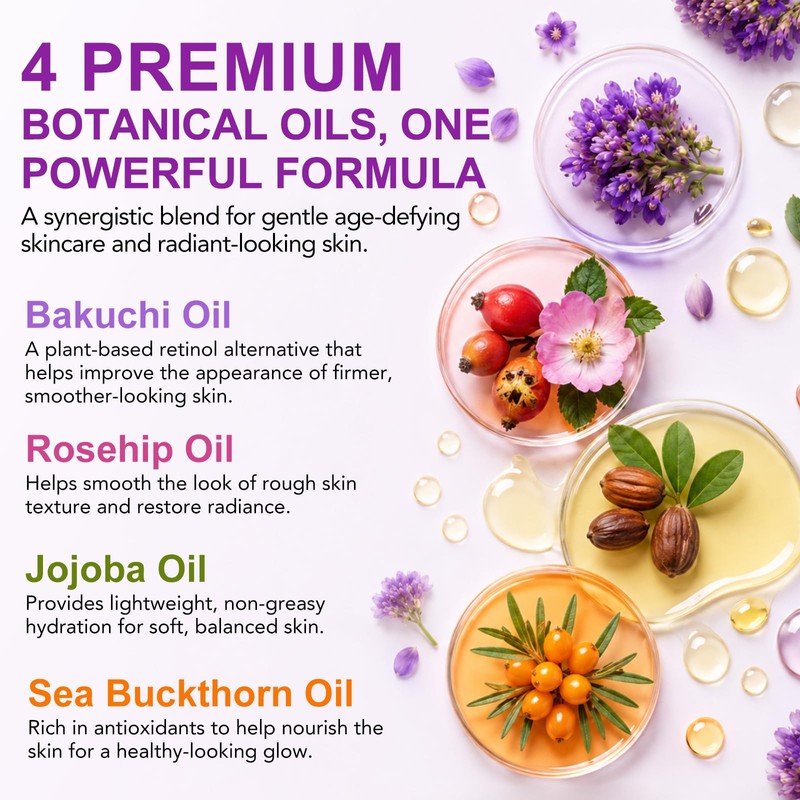 Bakuchiol Oil – Plant Based Retinol Alternative Serum 60ml