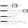 2Pcs Telescoping Inspection Mirror Set LED Lighted Flexible Retractable Pickup