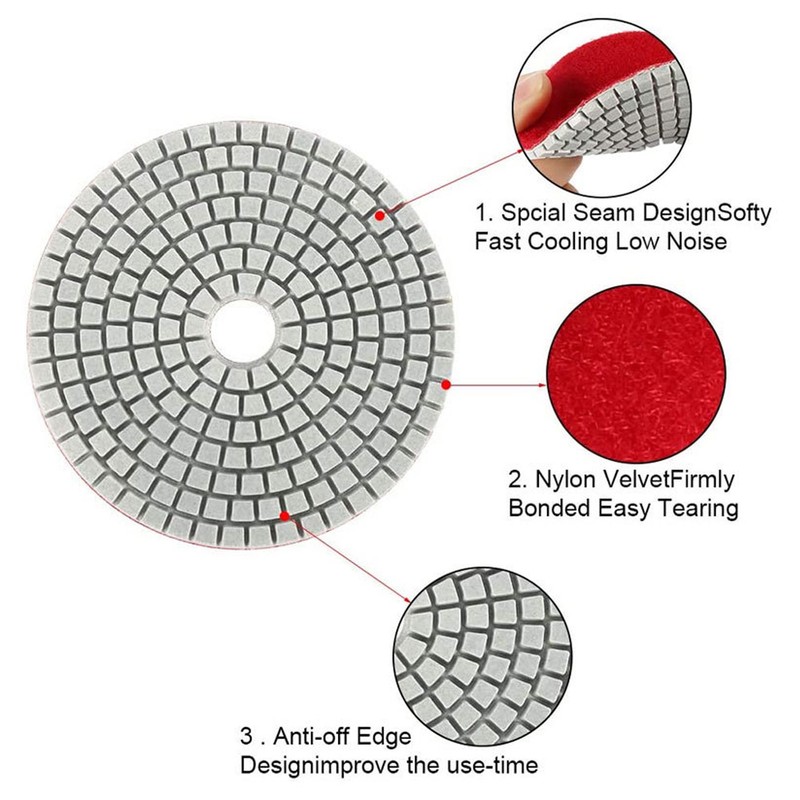 11Pcs/Set Diamond Polishing Pads Sanding Abrasive Disc with Backer Pad