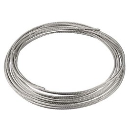 uxcell Stainless Steel Wire Rope Cable 3mm 0.12 inch Dia 24.6ft 7.5m Length 11 Gauge 304 Grade for Hoist Lifting Grinder Pulley Wheel