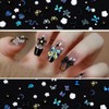 Hotalisona Nail Charms and Gems Black Flower Bows 3D Nail