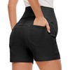AMPOSH Women's Maternity Casual Cargo Shorts with Pockets Stretchy Summer