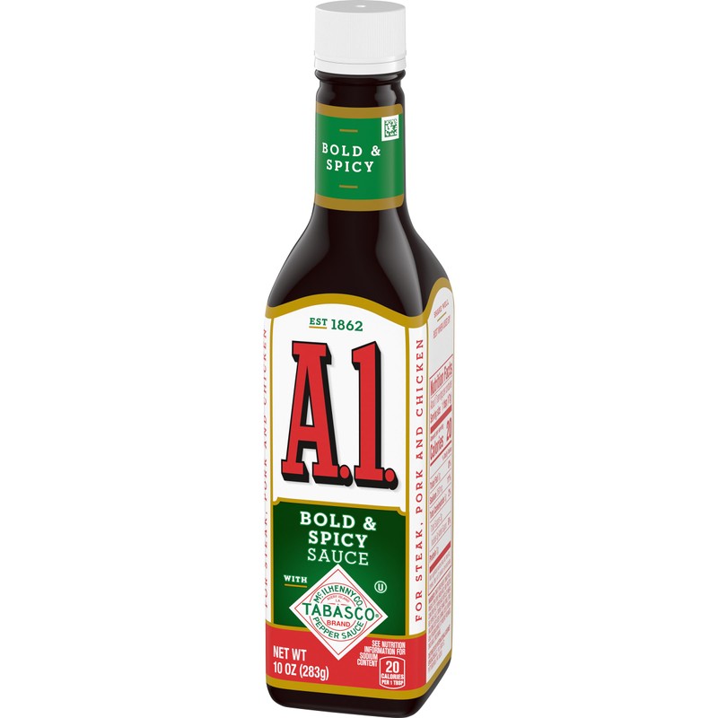 A.1. Bold & Spicy Steak Sauce, 10 oz Bottle (Pack