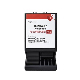 IXINK357 Compatible for Quadient Neopost Ink Cartridge for IX3 IX5 IX7 Pro Mailing Systems Postage Meter Fluorescent Red Postage Ink (1-Pack)