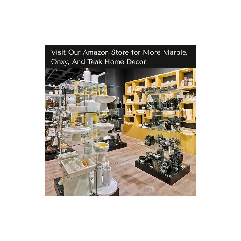 Luxurious Marble Desk Clock – Hand Carved, Polished Modern Table