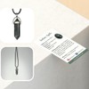 VIE VIE Double Point Pencil Pendant, Black String (Indian Agate)