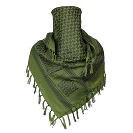 Ludus Felix Afghan Stole Shemag Scarf, Military Survival Game, Large, 100% Cotton, green